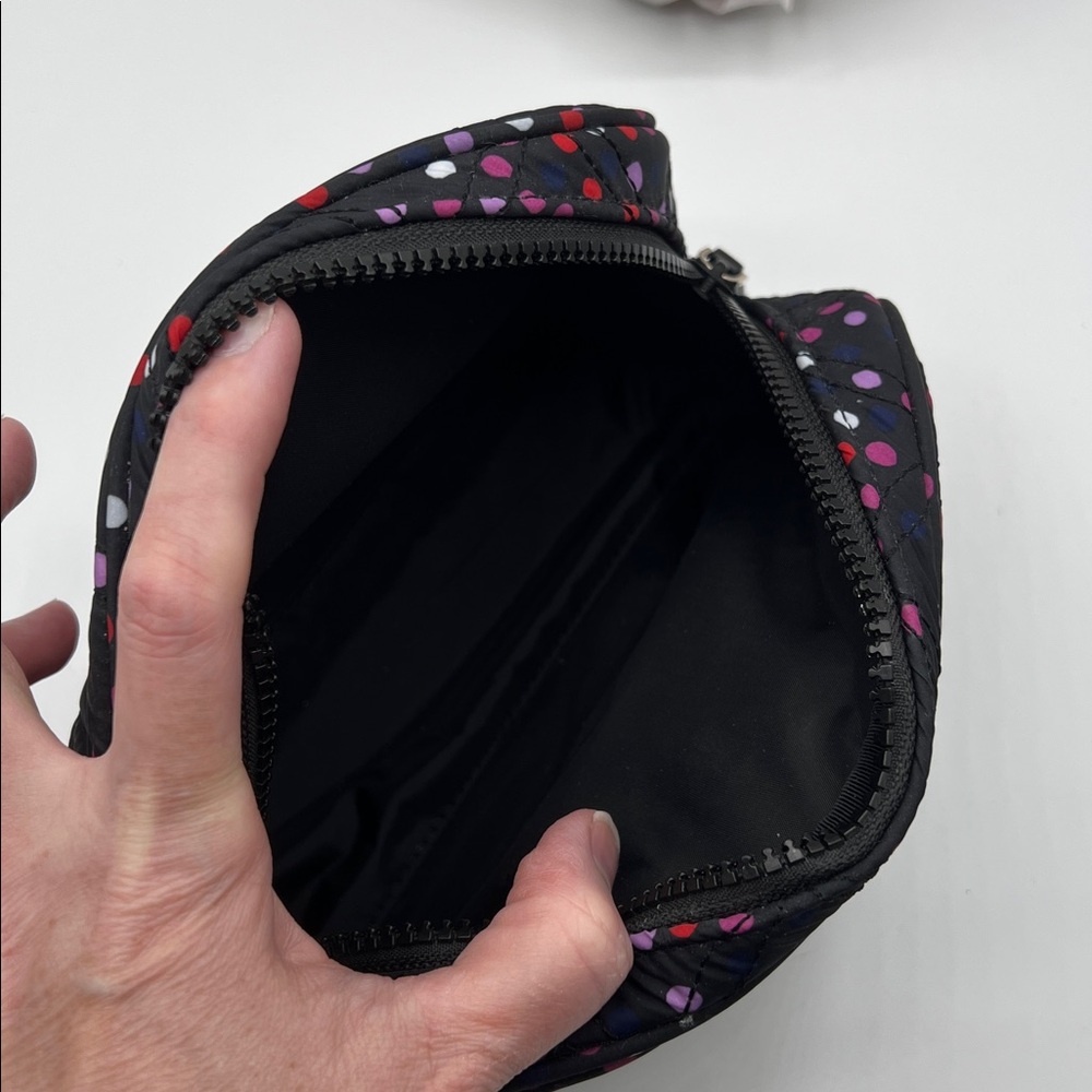 Kate Spade Black Quilted Cosmetic Bag with Polka Dots - Picture 6 of 7